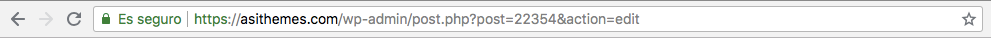 Captura URL barra navegación con la ID de un post